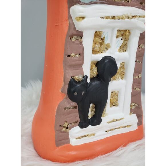 Vintage‎ YOZIE MOLD CERAMIC HALLOWEEN HAUNTED HOUSE blow mold copy cat bat witch - Picture 6 of 12
